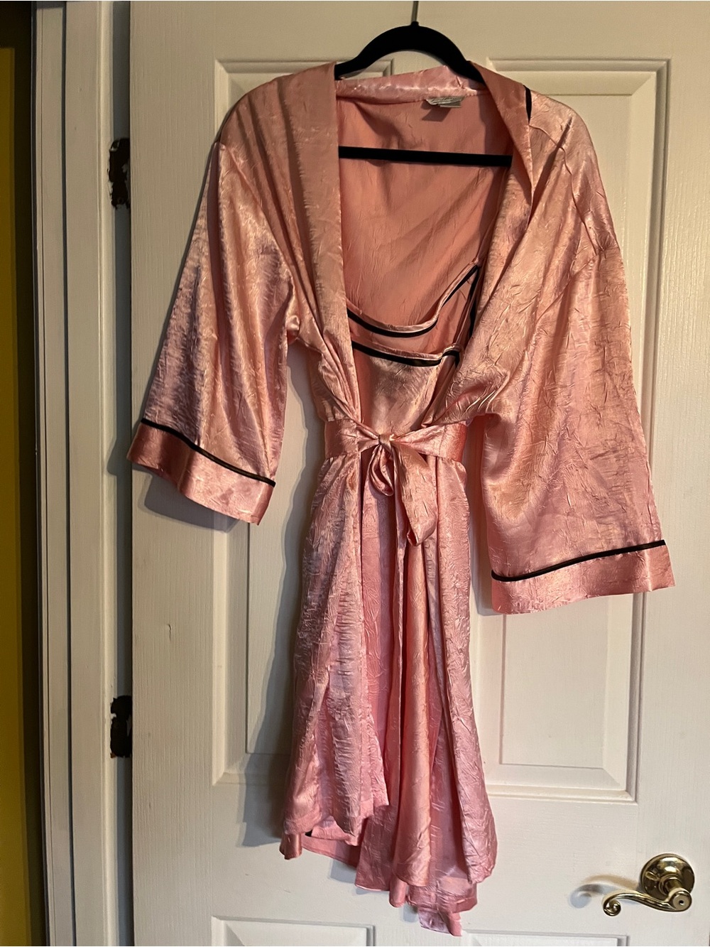 Pink Satin Kimono Robe with matching nightgown - Women Intimates size xl